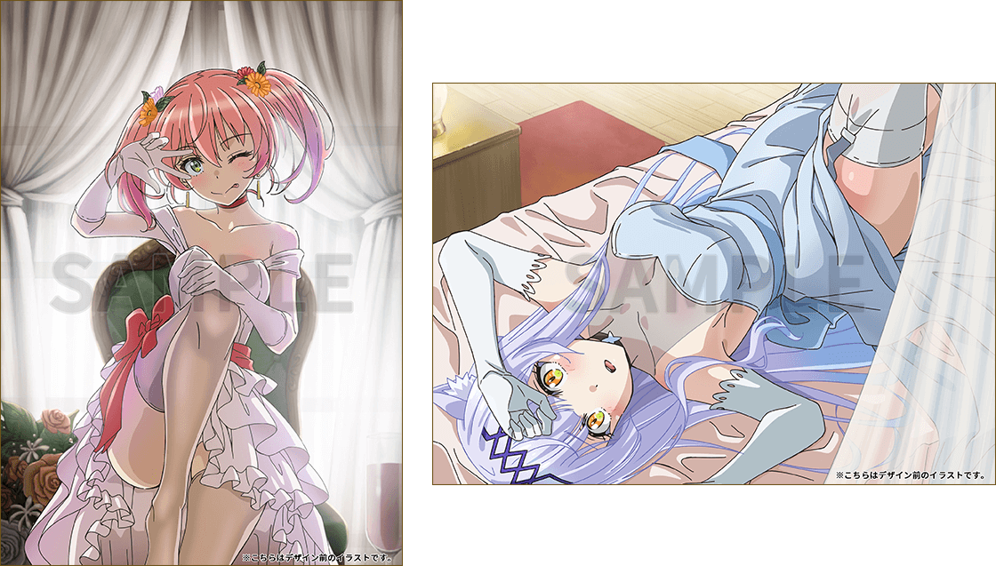 キャラクターデザイン：伊藤悠太描き下ろしイラストカード2枚セット（ユイ・クレア）
